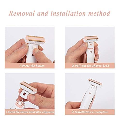 INVODA Women Shaver Replacement Heads for Finishing Touch Flawless Body Rechargeable Ladies Shaver Hair Remover Heads (6PCS)