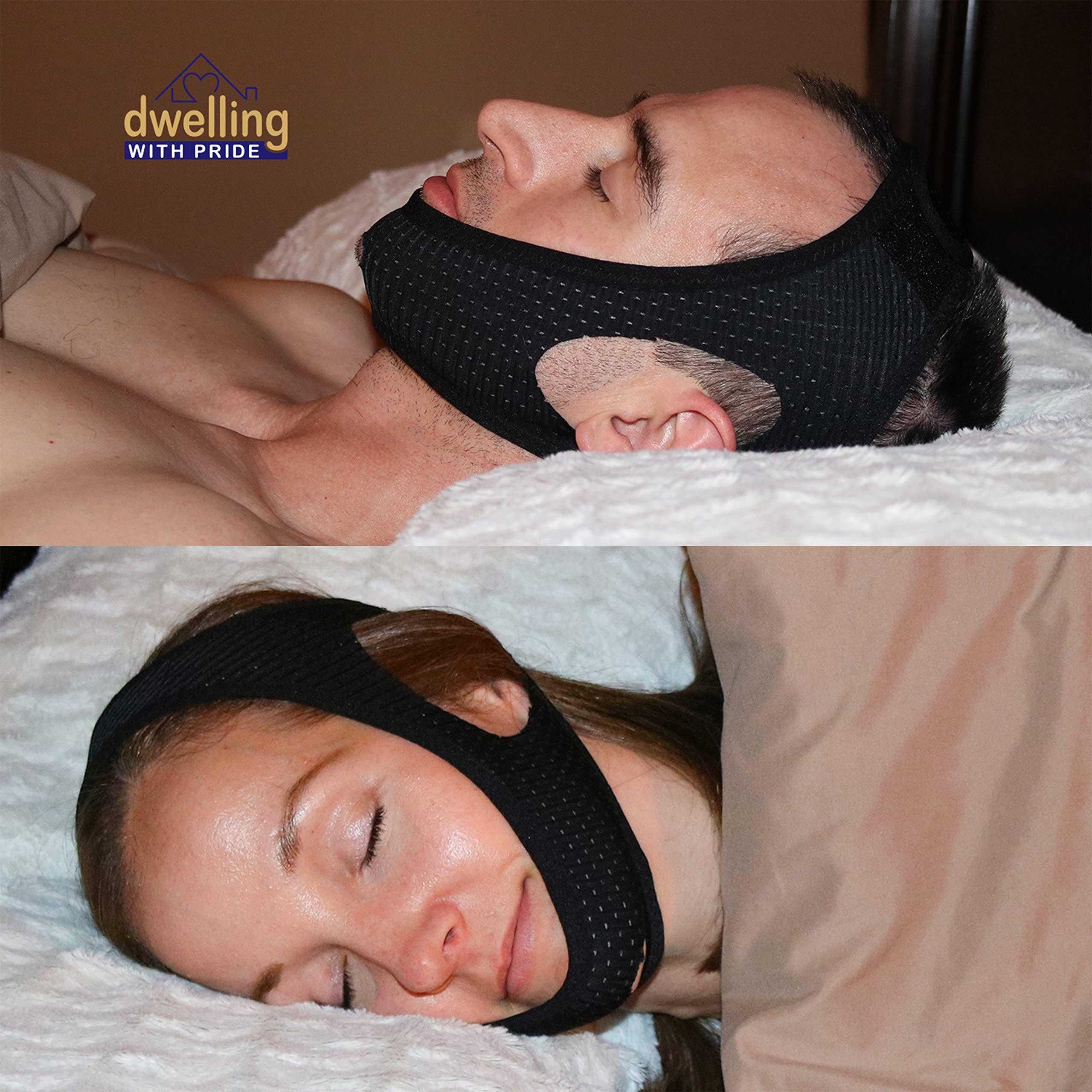 Dwelling With Pride Chin Strap Snore Silencer | Anti-Dry Mouth Straps | Stop Noise | Snoreless Sleeping Solution for Men and Women | Breathing Aid for Snoring