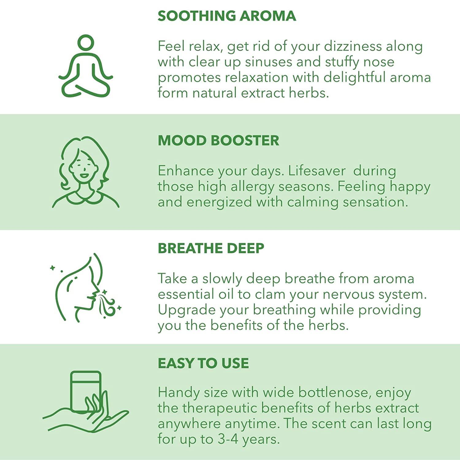 JAMPS JAMPS Hongthai Brand Compound Herb Inhaler Thai Herbal Co.ltd Made in Thailand Qty 03