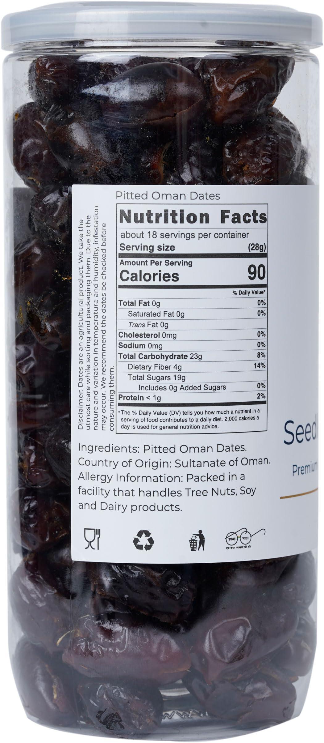 Lagom Lagom Gourmet Seedless Omani Dates 1 kg | All Natural | No Preservatives | No Added Sugar | Gluten Free | Vegan | Plant Based | Non GMO | Dates Dry Fruits | Khajur | Khajoor | Khejur