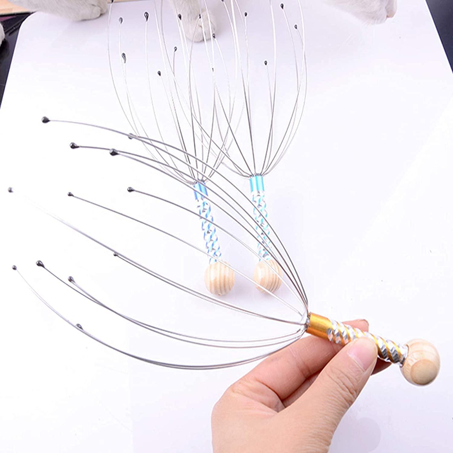 SK ENTERPRISE KM Scalp Massager,Handheld Head Massage Tingler, Scratcher for RelaxationHand Therapeutic Head, No Painful Scratches,Hair Stimulation and Stress Relief,Head Scalp Massage 2 PCS