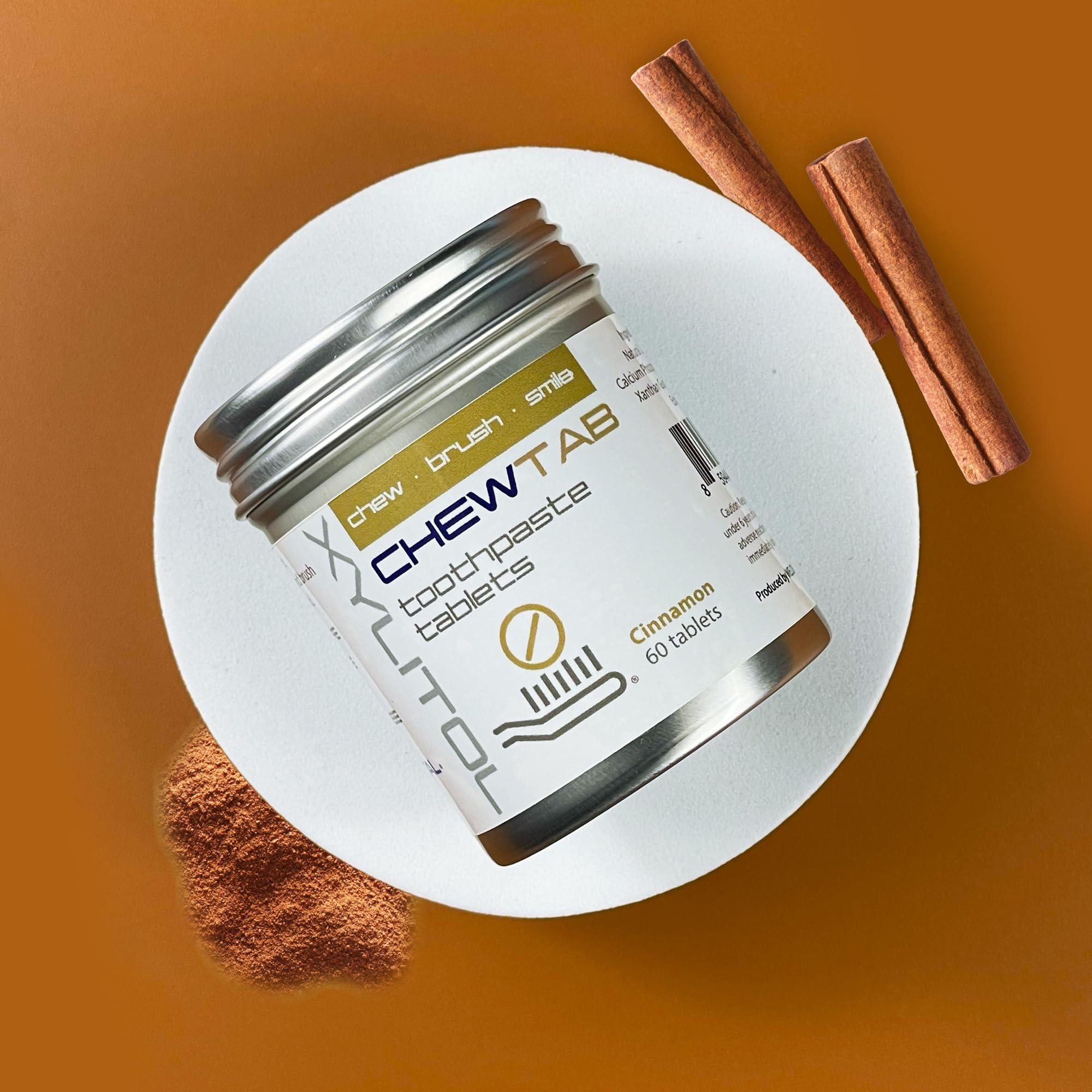 WELdental WELdental Toothpaste Tablets, CHEWTAB with Xylitol, Zero Waste Packaging, Eco Friendly by WELDENTAL (Cinnamon, 60 Tabs)