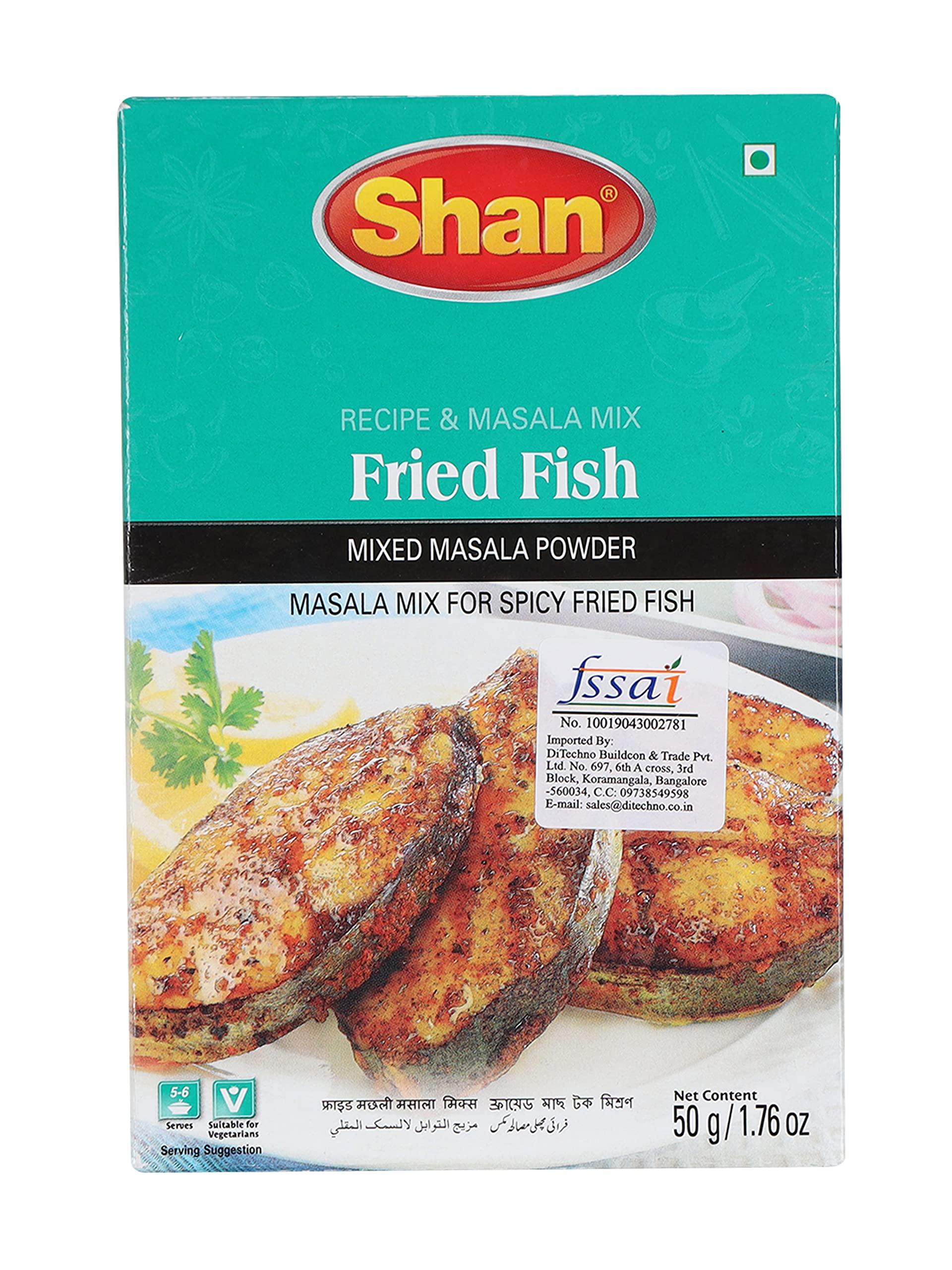 Shan Shan Fried Fish Masala, 1.76 oz / 50 g, 8 Pack
