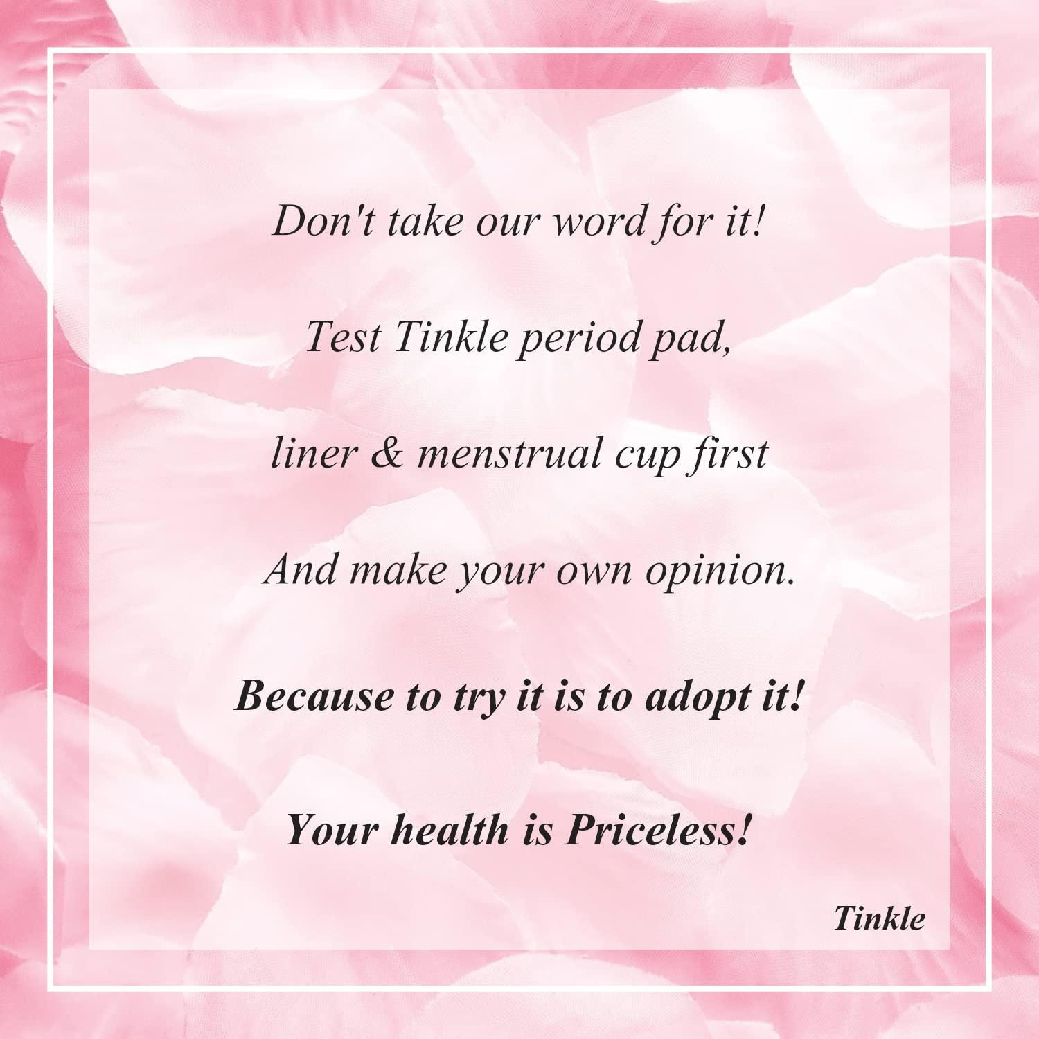 Tinkle Tinkle Eco-Luxe Organic Cotton heavy flow Pads Day night use Sanitary Pads for Women, Biodegradable & Ultrathin Period Pads, 100% leak free & rash free, safe on skin, Longer Softer and Highly Absorbent Breathable for extra Comfort - L, Large, 290mm,