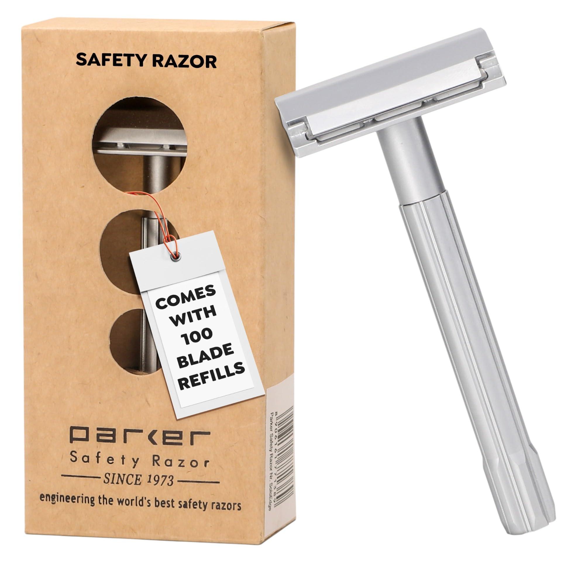 PARKER Safety Razor PARKER Safety Razor Men Soloedge Single-Edge Safety Razor By Parker Safety Razor (With Blades)