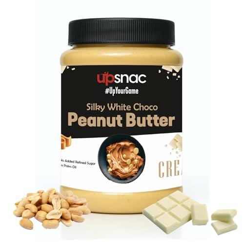 UPSNAC Upsnac Silky White Chocolate Peanut Butter Creamy 900g | High Protein | Tasty & Healthy Nut Butter Spread | No Refined Sugar | Zero Trans Fat | Cholesterol Free & Gluten Free