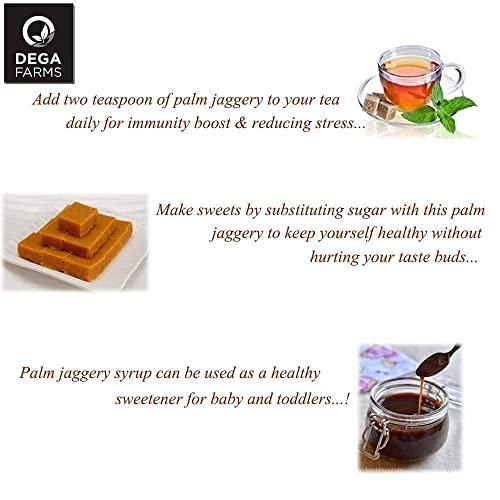 Dega Farms DEGA FARMS Premium Pure Palm Jaggery - 200GM Each ( Pack of 2 )| Made with 100% Pure, Organic & Natural Ingredients - Sedex Certified