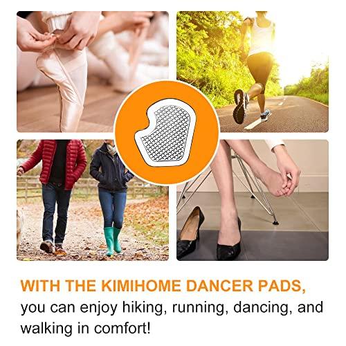 Kimihome Kimihome Dancer Pads 8 Count Gel Cushions, Ball of Foot Cushion Protect and Relieve Metatarsal, Sesamoid, Ball of Foot Pain - 4 Pairs