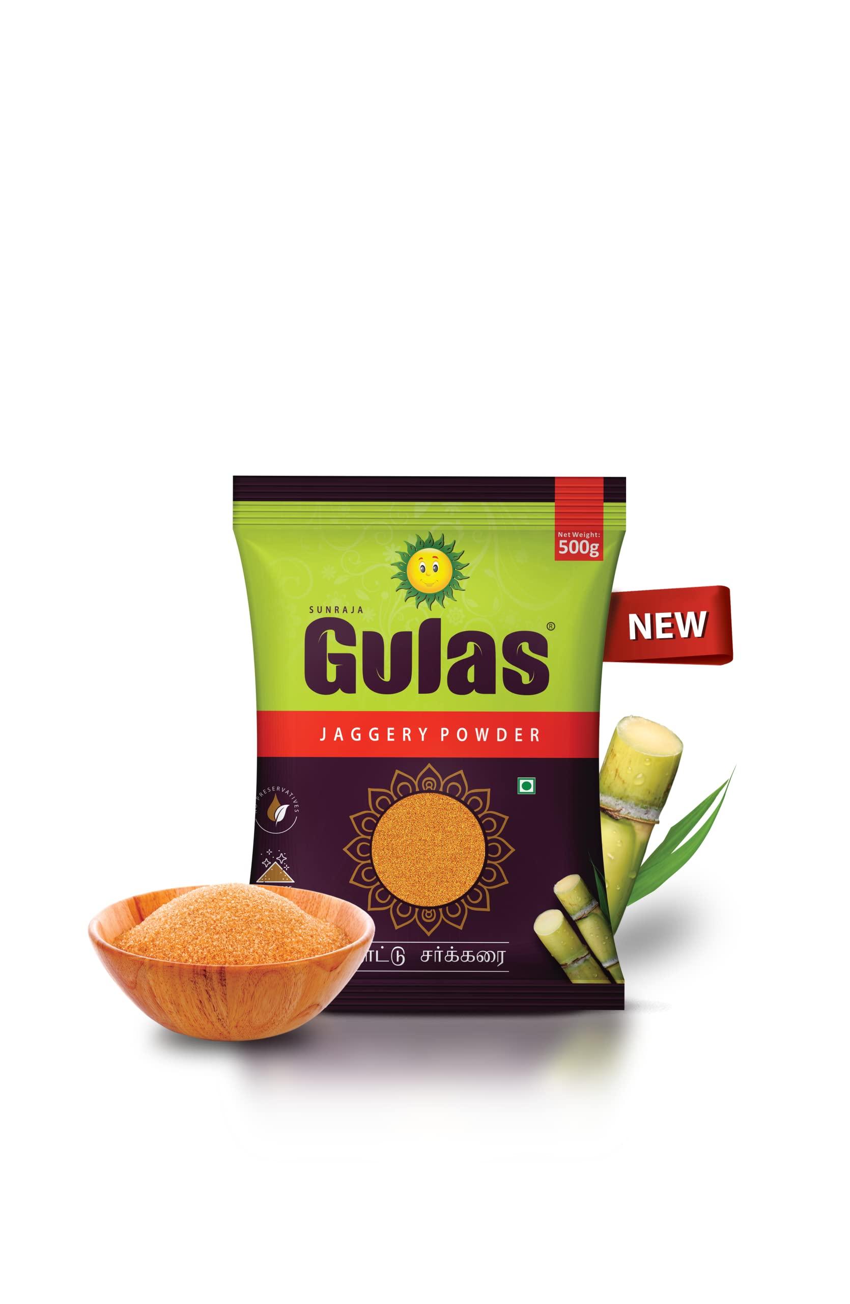 Sunraja Gulas Sunraja Gulas Jaggery Powder Pouch Combo Set of 2, 500 G - Total 1KG (2)