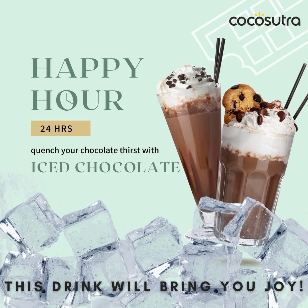 COCOSUTRA COCOSUTRA Hazelnut Hot Chocolate Mix | Enjoy hot or cold | 100 g | 100% Natural & Vegan Drinking Chocolate | Serves 4 Cups