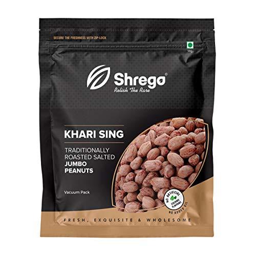 SHREGO SHREGO Peanut Plus Khari Sing Traditionally Roasted Salted Jumbo Peanuts, Snack and Namkeen (1080 Grams)