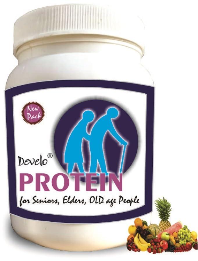 DEVELO Develo Protein Powder for Seniors, Elderly & Old Age People, Men & Women - 1kg Mixed Fruit