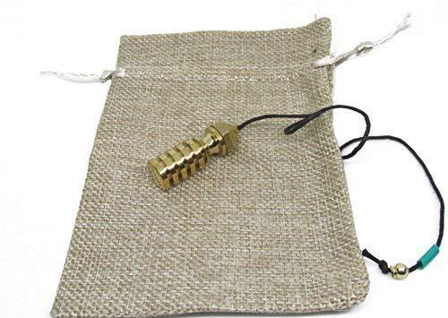 Plus Value Plus Value Brass Premium Metal Dowsing Pendulum for Professional Dowsers Vastu Feng Shui & Reiki Energy Healing Experts (4 Charts & Jute Bag)