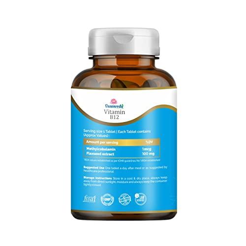 Vaamveda Vaamveda B12 D3 Supplement for Women Men - B12 D3 K2 Calcium Magnesium Zinc Omega 3, 120 Vegan Tablets