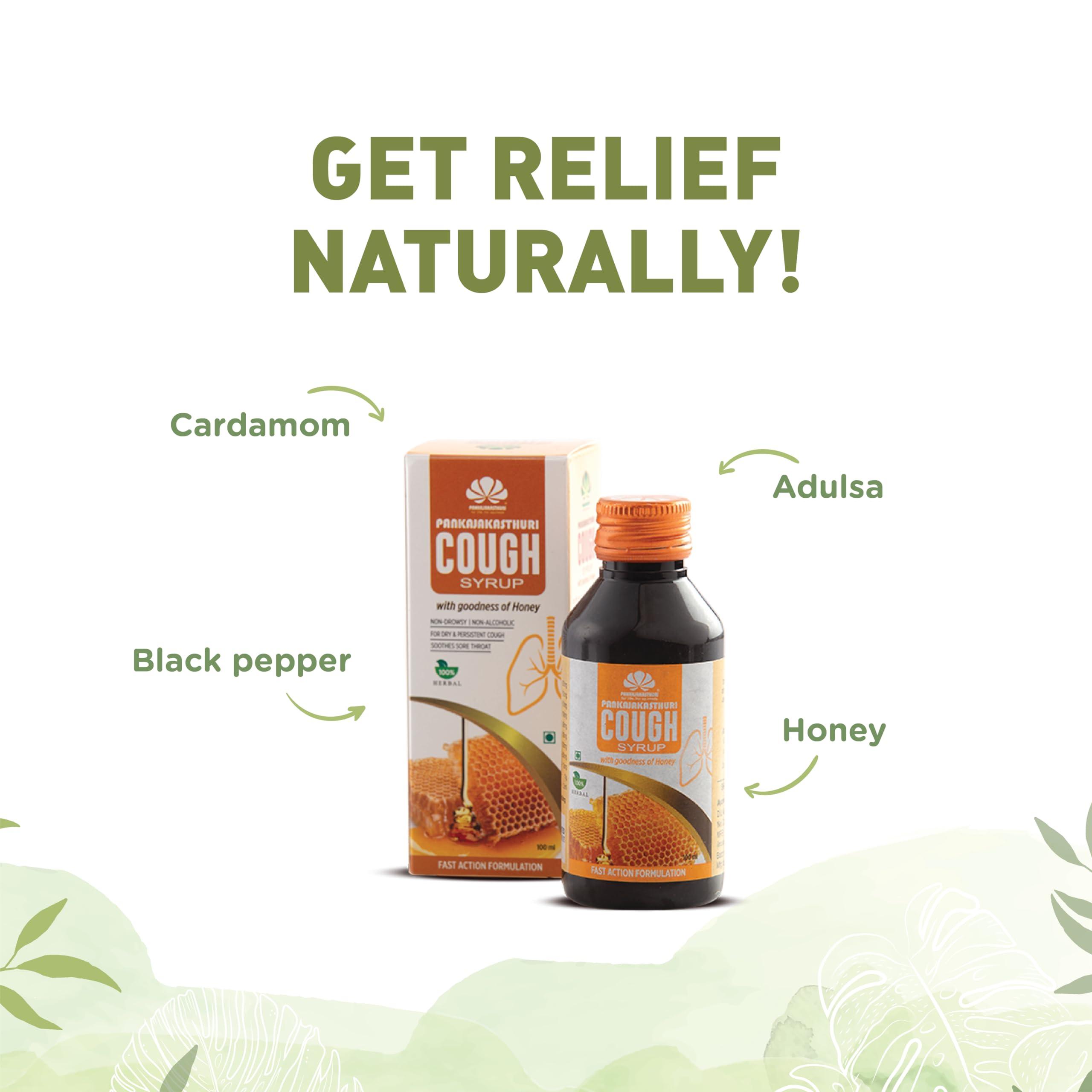 PANKAJAKASTHURI Pankajakasthuri Cough Syrup with Honey 100ml