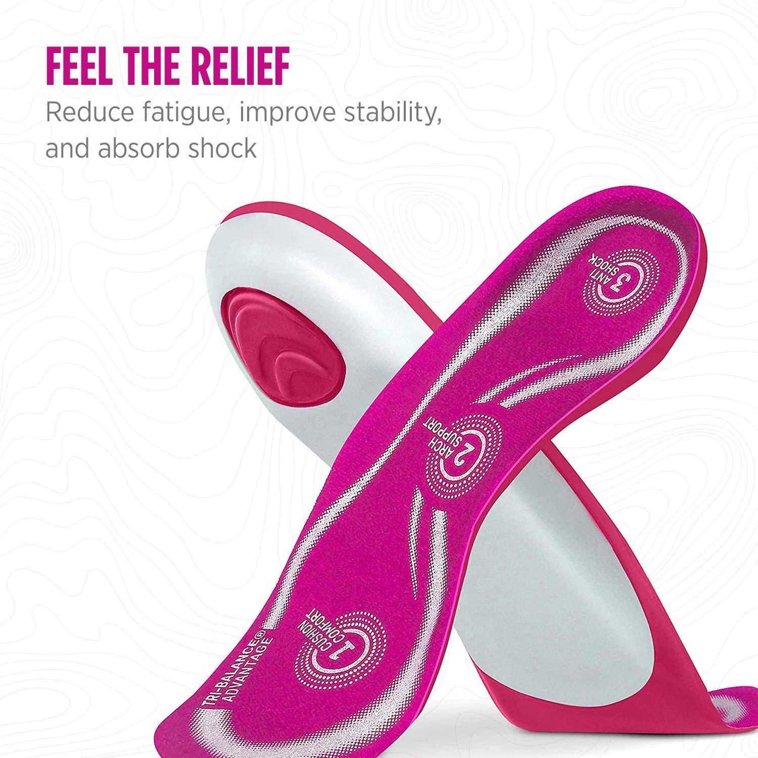 Comfort Zone Comfort Zone Tri-Balance Gel Orthotic Insoles for Women, Sizes 6-10, 1 Pair