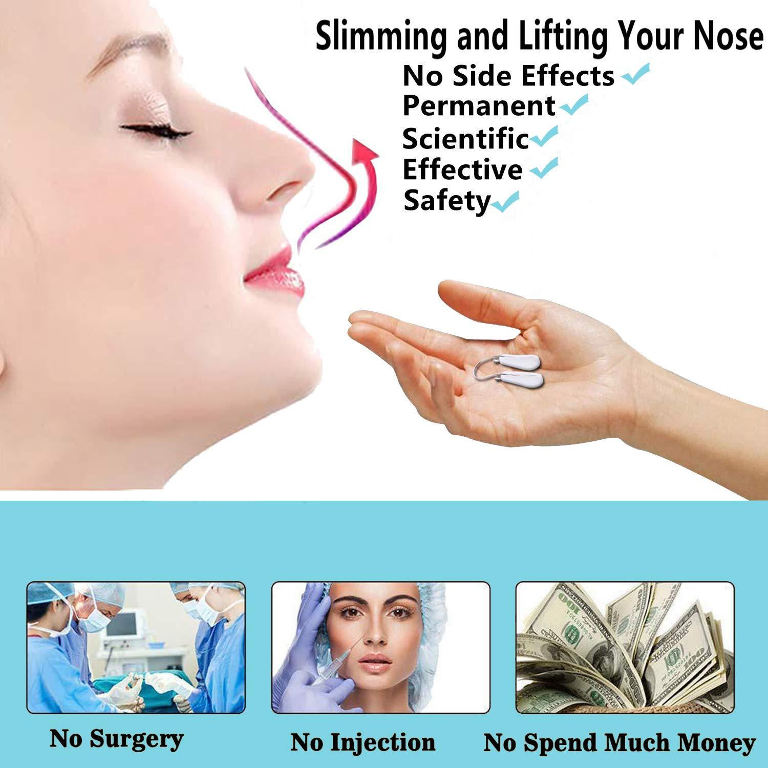 Quecc Quecc Nose Shaper Beauty Up Nose Bridge Straightener Corrector Slimming Device Unisex Pain Free Trimmer Nose Lifter Clip Tool, Hand Powered