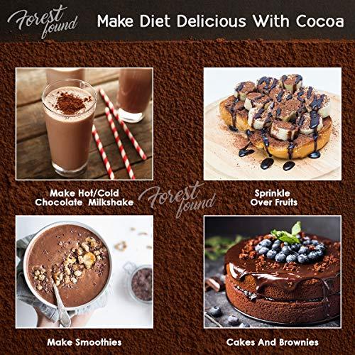 FOREST FOUND Forest Found 100 % Pure & Natural Unsweetened Dark Cocoa Powder for Cake and Chocolate Making (500 Gm)
