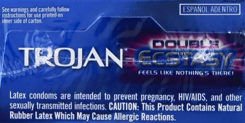 Trojan Trojan Double Ecstasy Lubricated Condoms - 10 Count