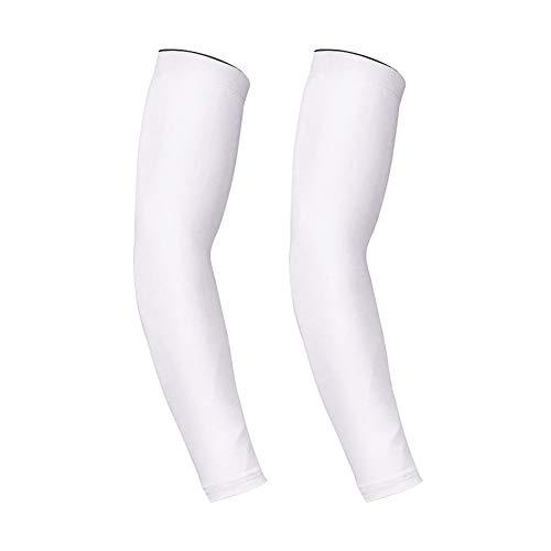 OWIKAR 1 Pair / 2 Pcs Honeycomb Elbow Pads Crashproof Arm Sleeves Basketball Football Volleyball Protector Padded Support Elbow Brace Shin Guards Protective Gear for Girls Boys Kids Men (White, X-Large)