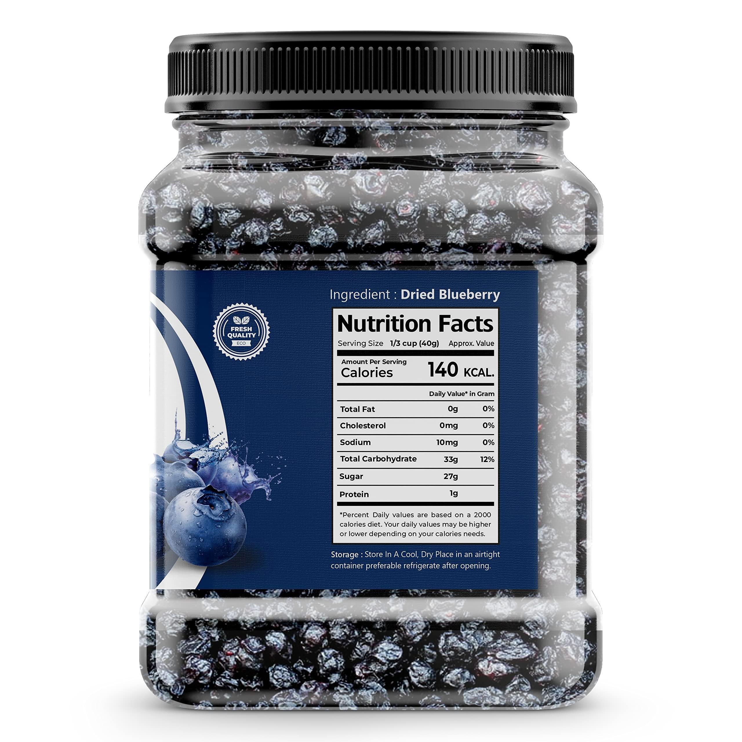 Nutrilin Nutrilin Dried Whole Blueberry Plum - Jar Pack - (Gluten Free, Vegan & NON GMO) Organic Unsweetened Blueberries Dry Fruits without sugar (250)
