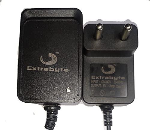 Extrabyte Extrabyte BP Adapter for Omron Health Care Upper Arm Blood Pressure Monitor 5, 7 Series Blood Pressure Monitor/ 6V AC/DC BP Machine Adapter -Multi Purpose-Two pin Black