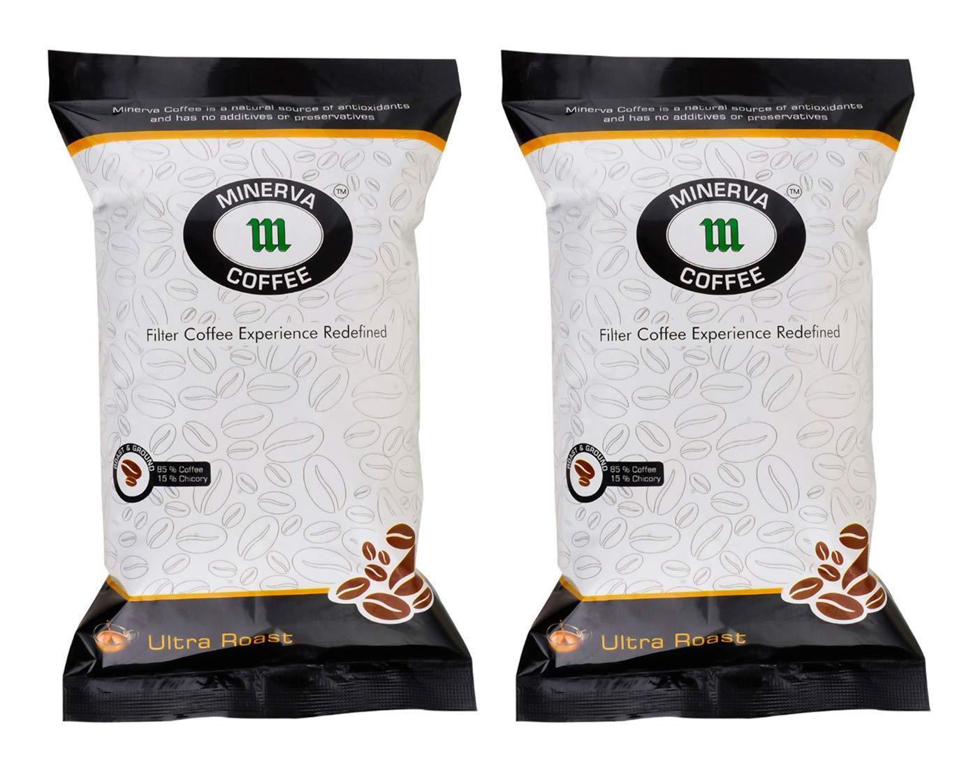 Minerva Coffee Minerva Coffee Premium Ultra Roast Filter Coffee 400 Grams (Pack of 2)