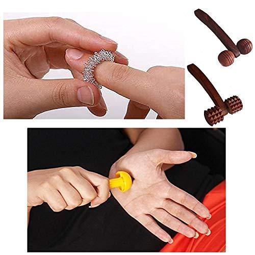 ESCOR ESCORB Acupressure Magnetic Pyramid Mat Kit for Total Health n Pain Relief Useful for Heel Knee Leg-Pain Sciatica Cramps Migraine Depression n Boost the Immune System (Multicolor) ESC-01-YLO-02-PACK-0