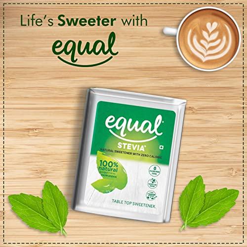Equal Equal® Stevia Plant-Based Natural Sweetener | Sugar Free | 100 Tablets | Pack of 6