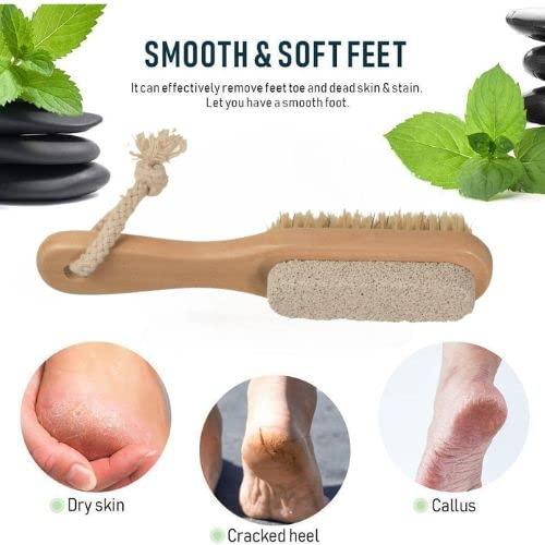 Being One Pumice Stone for Feet with Handle - Corn and Callus Remover, Exfoliator & Scrubber for Dead + Dry Skin on Feet and Pumice Stone for Hands - Corn Removers for Feet (M, 3)