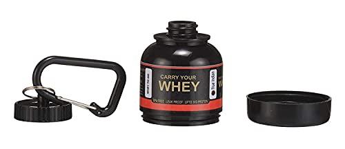 TRUE INDIAN TRUE INDIAN Combo Wheyloader Protein Carry Funnel | Portable Protein Funnel/Whey or Supplement Powder Carrying Whey Funnel and Container with Key-Chain-30Ml-Pack of 4 (BLACK)
