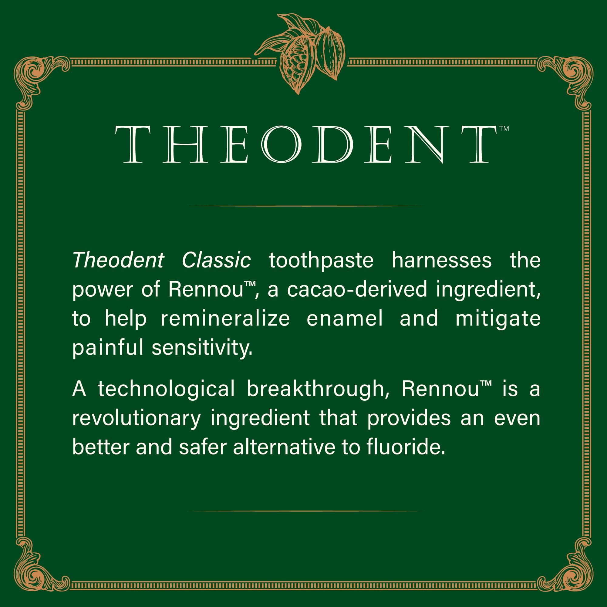 Theodent THEODENT CLASSIC Fluoride-Free Toothpaste with Rennou - Whitening Crystal Mint