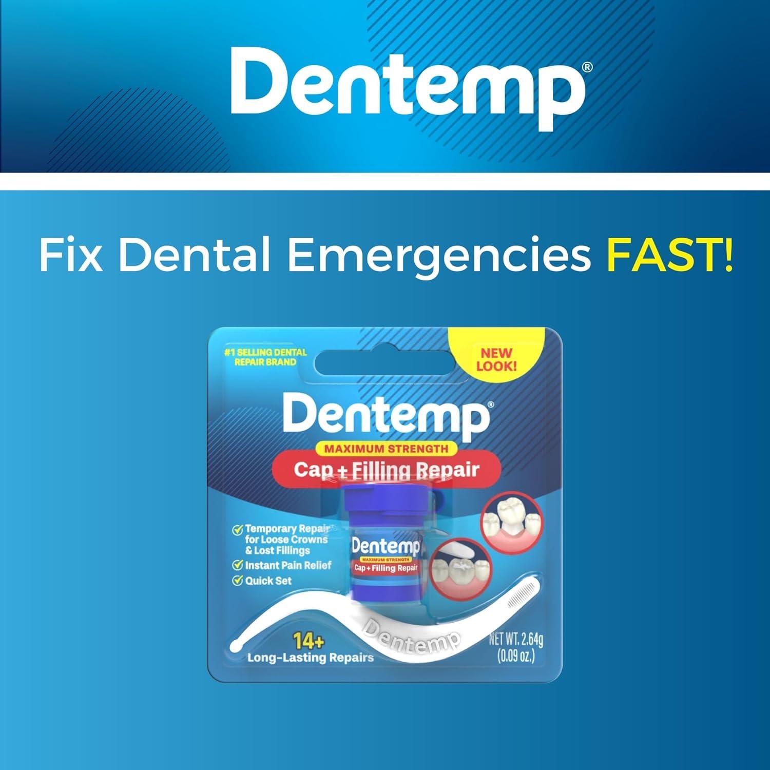 Dentemp Dentemp O.S. One Step Filling Dental Repair Material Maximum Hold, 1 each by Dentemp O.S.