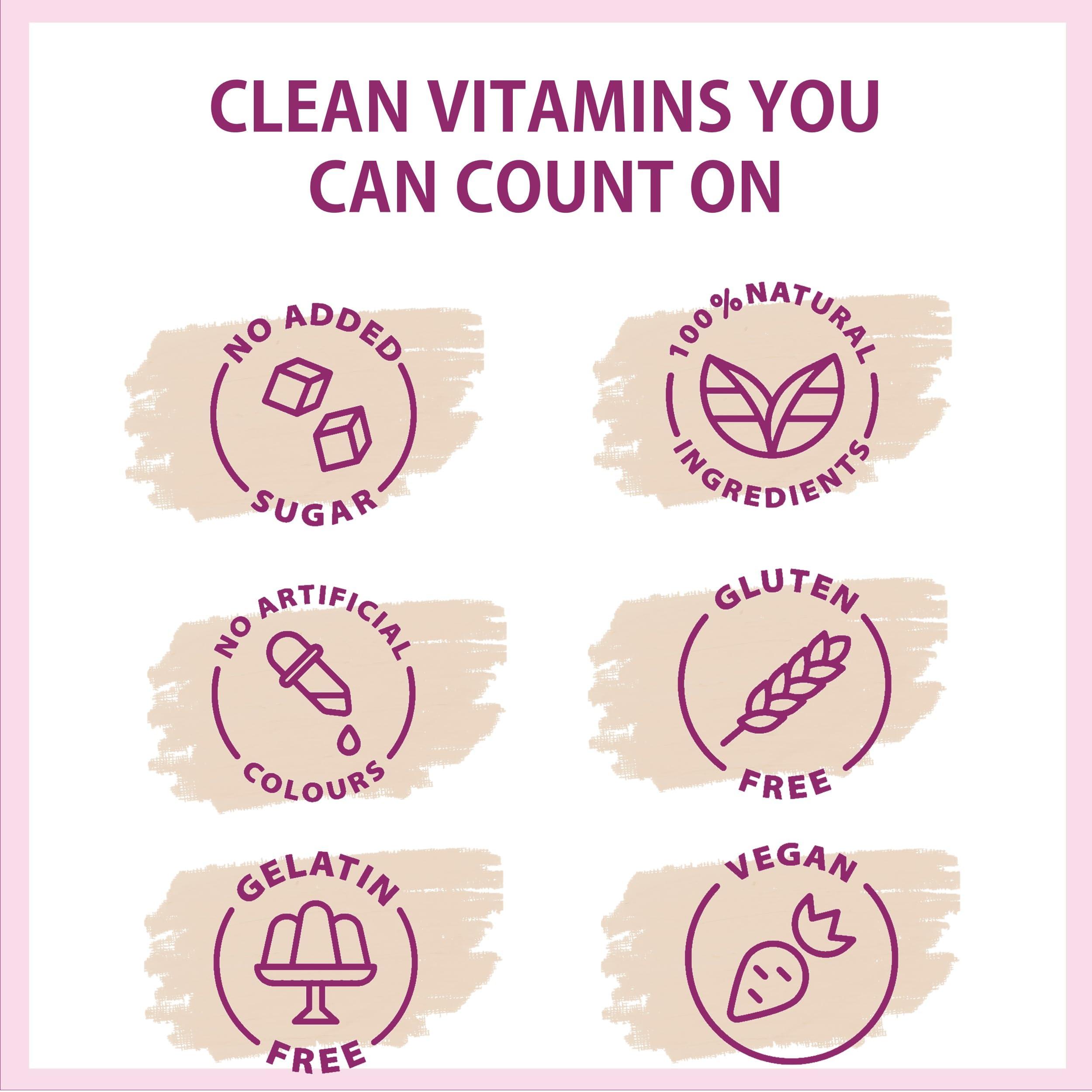 Vedamins Vedamins Biotin Gummies for Hair, Skin & Nails I No Added Sugar I Hair gummies for Women & Men I Biotin Gummies for Hair Growth, Reduced Hairfall, Glowing Skin, & Stronger Nails I 60 Day Pack