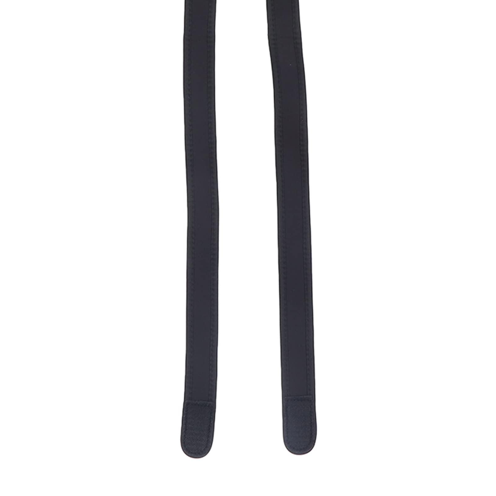 Luroze Wheelchair Safety Foot Strap 35x70cm Hand Washable Wheelchair Foot Strap Black Color Fixed Outdoors