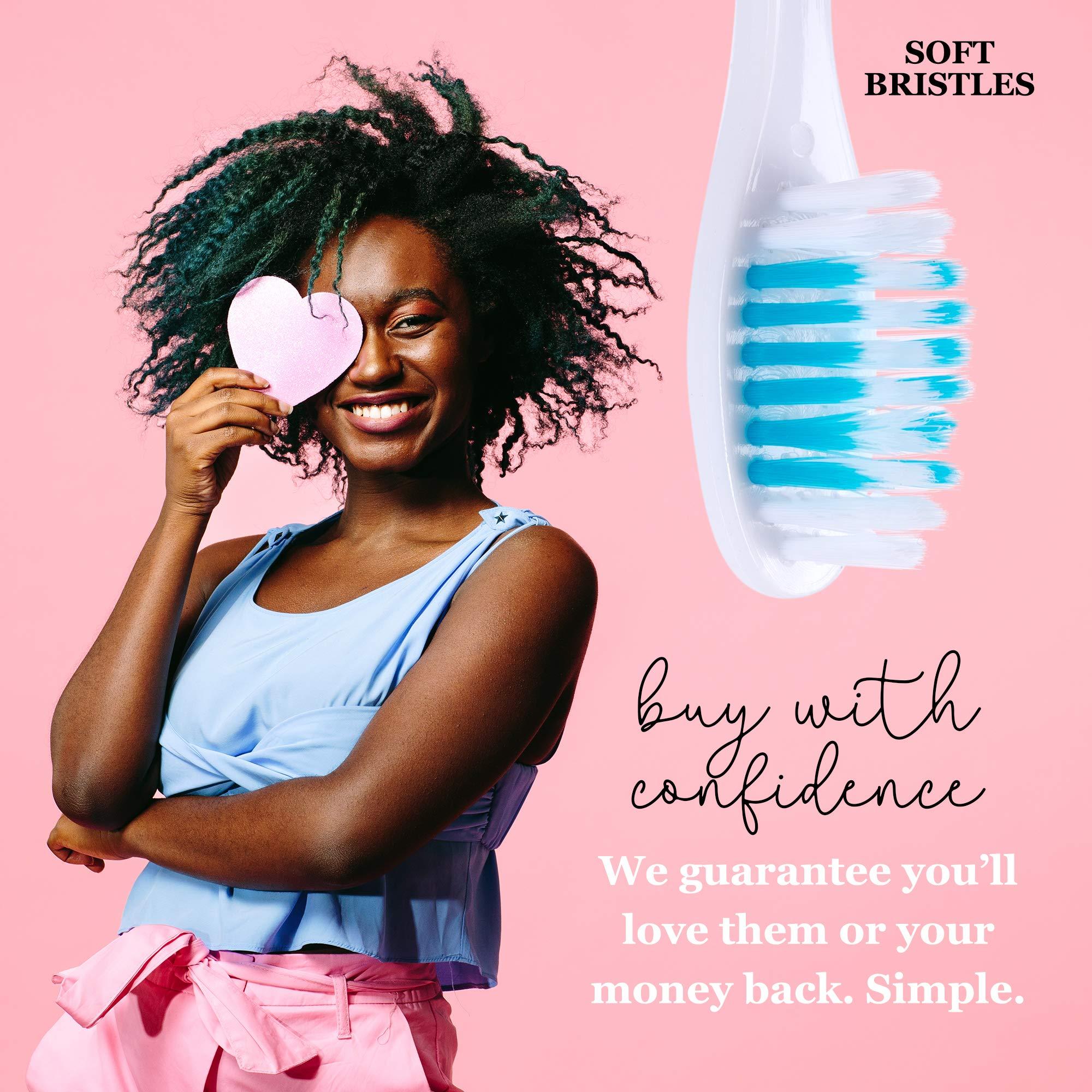 Lingito Travel Toothbrush, Portable Toothbrush Built in Cover, Travel Size Toothbrush for Hiking, Camping, and Traveling, Folding Toothbrushes, Collapsible Multi Color Travel Toothbrush Kit (6 Pack-Soft)