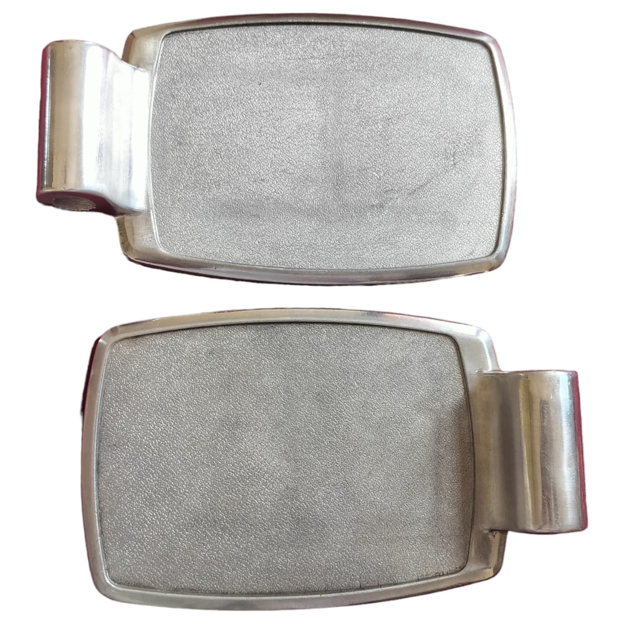 eOnekart eOnekart Premium Imported Universal Wheelchair Footrest - Replacement Adjustable Aluminium Footplate | Easy Install Enhance Comfort & Mobility Support (Pack of 2)