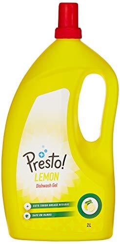 Presto! Amazon Brand - Presto! Disinfectant Surface Cleaner - 5 L (Lavender) & Amazon Brand - Presto! Dish Wash Gel - 2 L (Lemon)