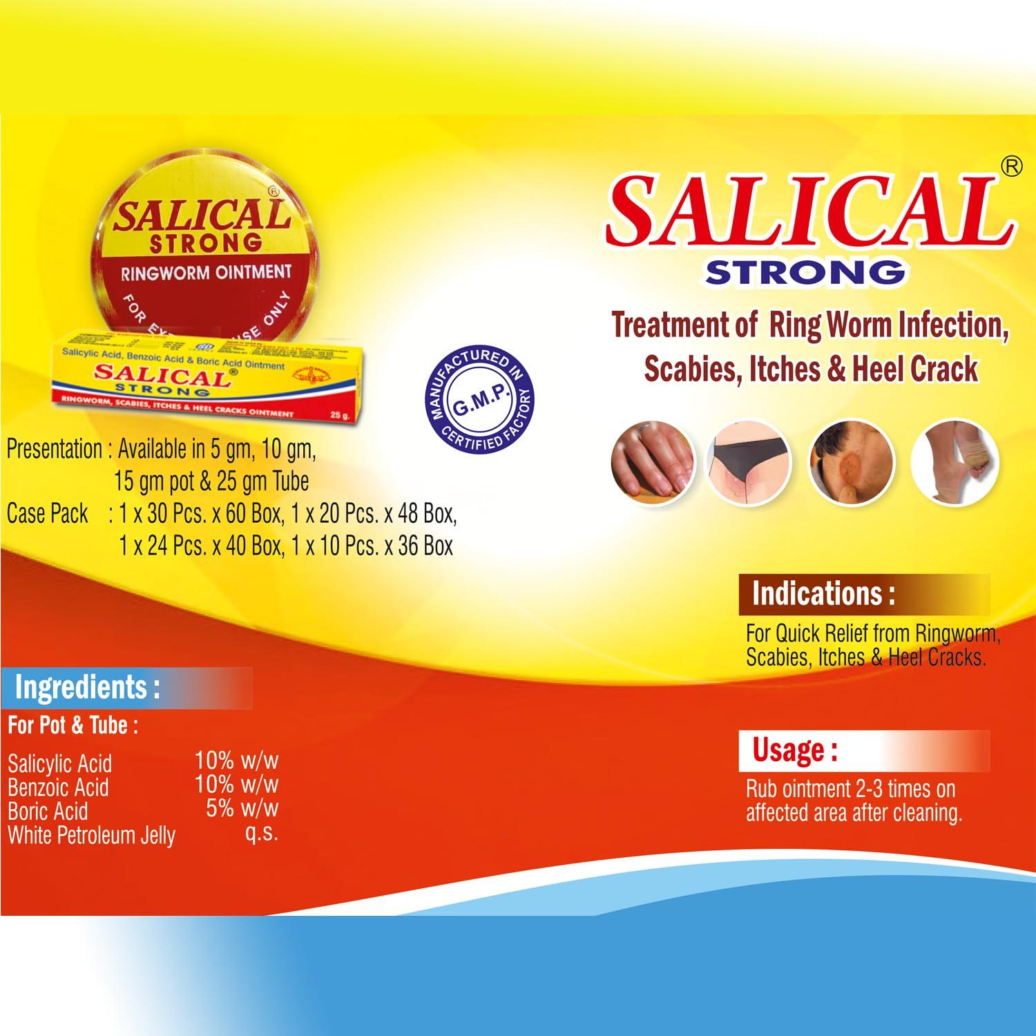 Generic SALICAL STRONG Ringworm Ointment for Skin and Fungal Infection (15g X 24)