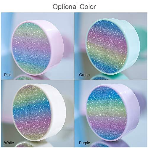 AIXING Rainbow Contact Lens Cases with Mirror Cute Contact Lens Box Round Women Girls Travel Contact Lenses Kit Container Case