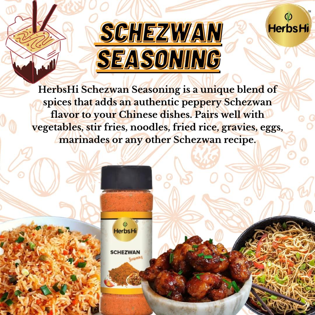 HerbsHi HerbsHi Schezwan Masala Powder for vegetables, stir fries, noodles, fried rice, gravies, eggs, marinades 55 Gm X 1