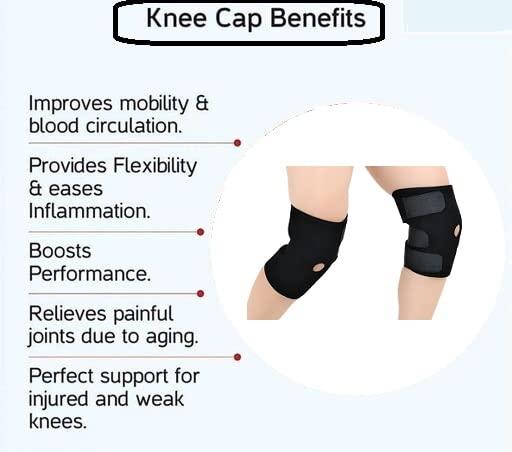 QTM Magnetic Knee Support with Open Patella Knee Support for Men and Women Knee Support 1 PAIR