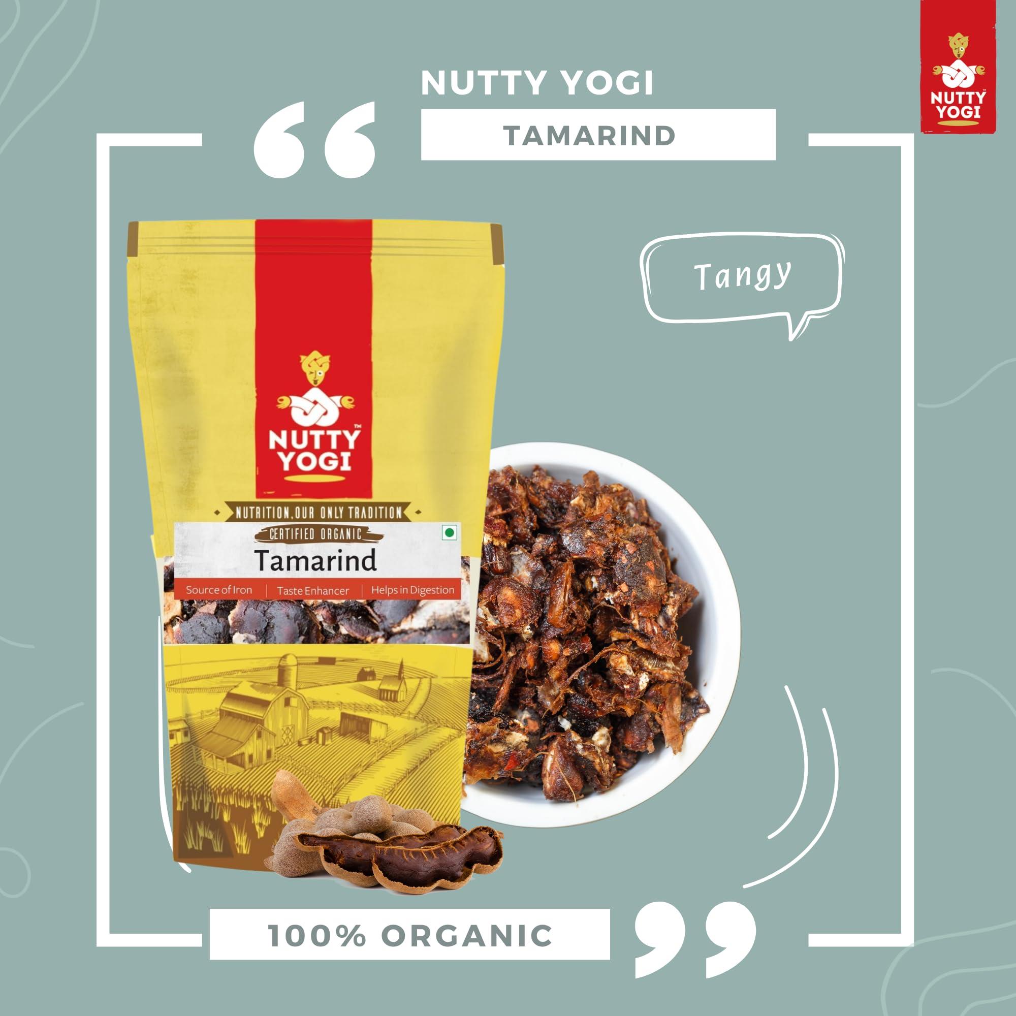 NUTTY YOGI Nutty Yogi Organic Tamarind | Cooking | Natural & Fresh | Ready to Eat | Tamarind Paste for Cooking|500g