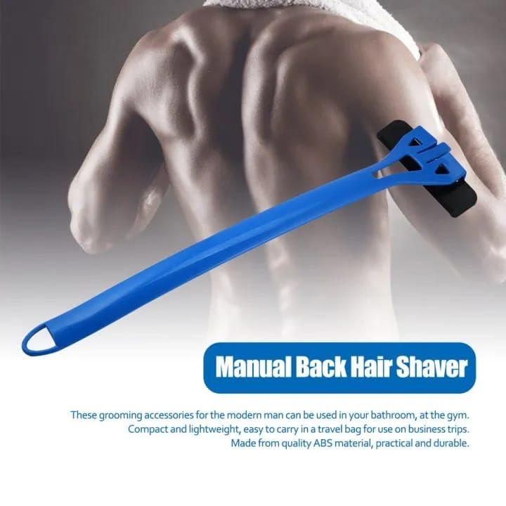 NH Fashion Hub NH Fashion Hub (1Pcs) Long Handle Back Hair Removal and Body Shaver Back Cutter, Ergonomic Back Razor with Long Handle for Men, DIY Shaving Wet or Dry, Quick and Painless Body Care for Arm, Back.