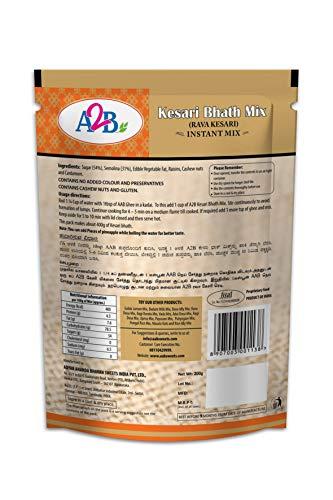 Adyar Anand Bhavan Sweets and Snacks Adyar Anand Bhavan Sweets and Snacks A2B Kesari Bhath Mix/South Indian Rava Kesari (200 g x Pack of 4)