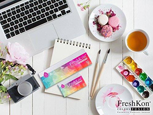 FreshKon FreshKon® Colors Fusion Cosmetic Monthly Contact Lenses (Dazzlers, Perky Brown)
