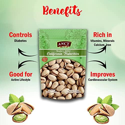 Ancy Ancy Pistachios/Pista Roasted and Salted Whole Extra Large-250G