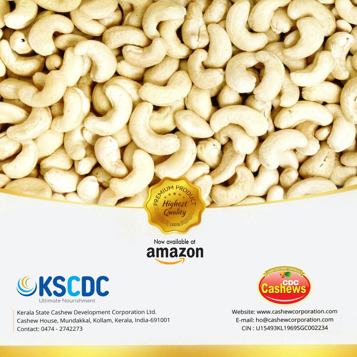 CDC Cashews CDC Cashews Natural Gold Nugget/Plain Cashew Nuts Grade W240|Ultimate Nourishment Whole Cashew Nut with Natural Taste and Creamy Texture, W240 Grade 1 kg Pack