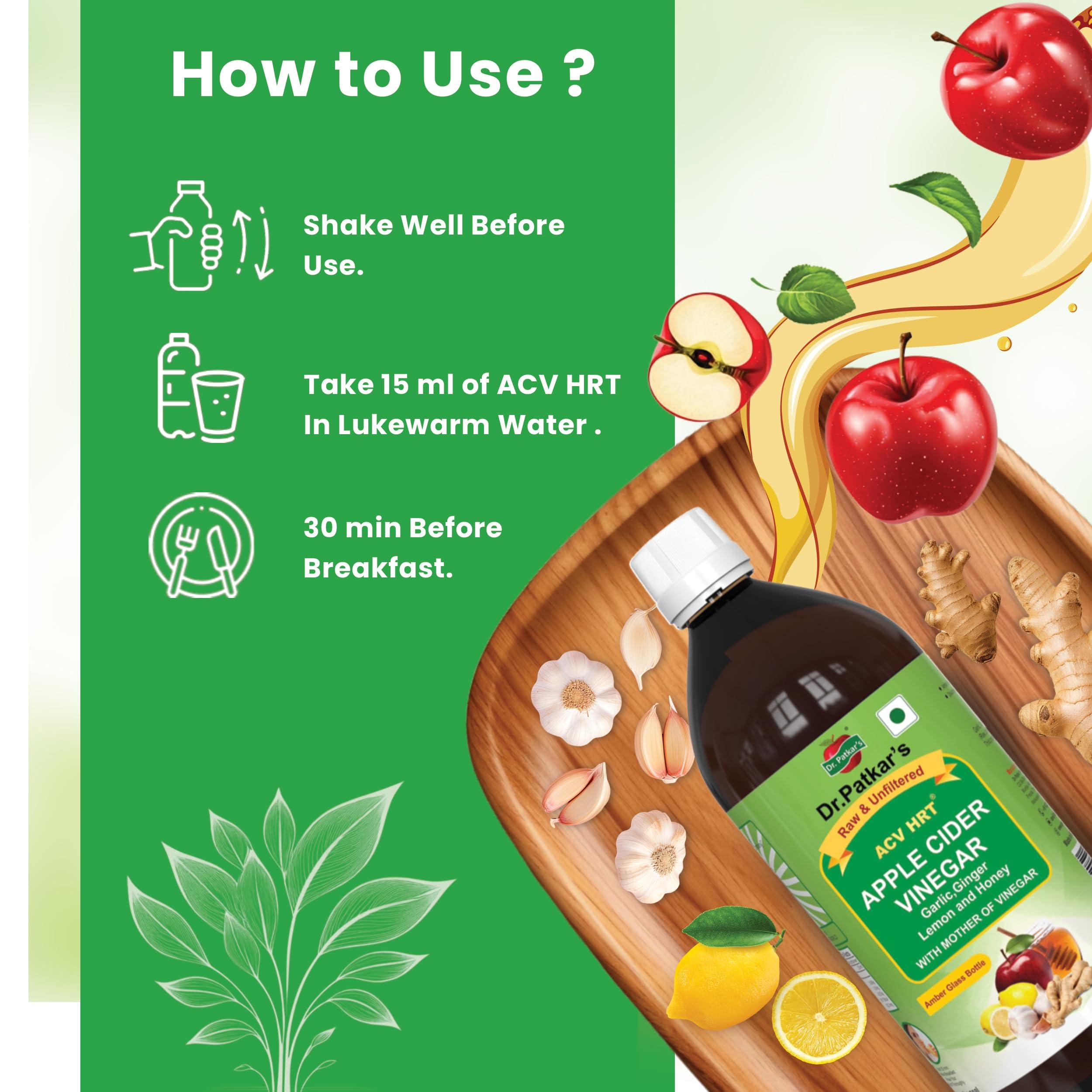 Dr. Patkar's Dr. Patkar's - Apple Cider Vinegar with Ginger, Garlic, Lemon, & Honey (500ml)