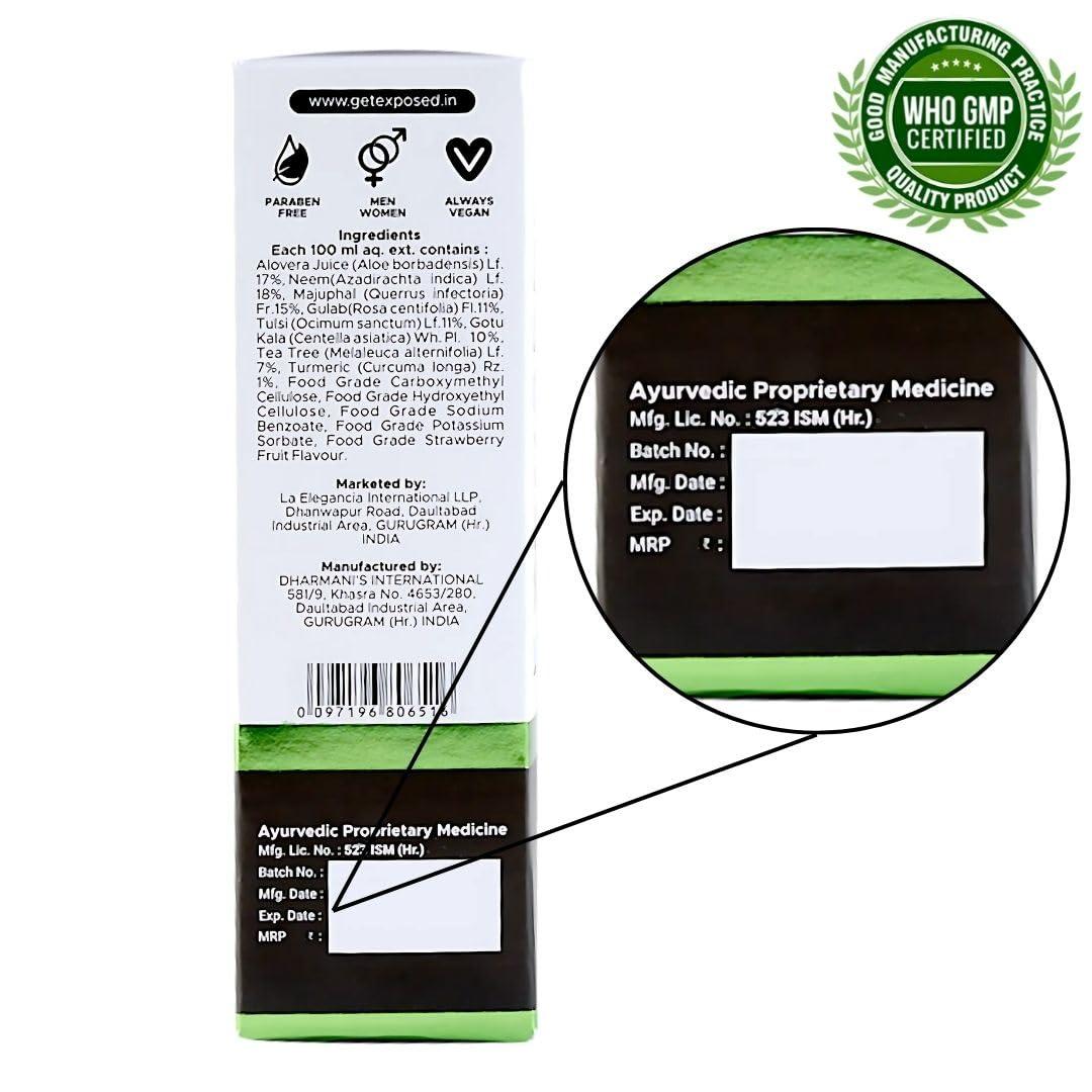 EXPOSED Exposed VY Jelly Lubricant Gel For Men & Women | Water-Based Lubricant | 100% Natural & Food Grade 50ml